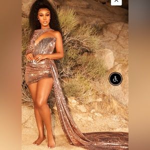 Gold birthday or special event dress brand new with tags size small